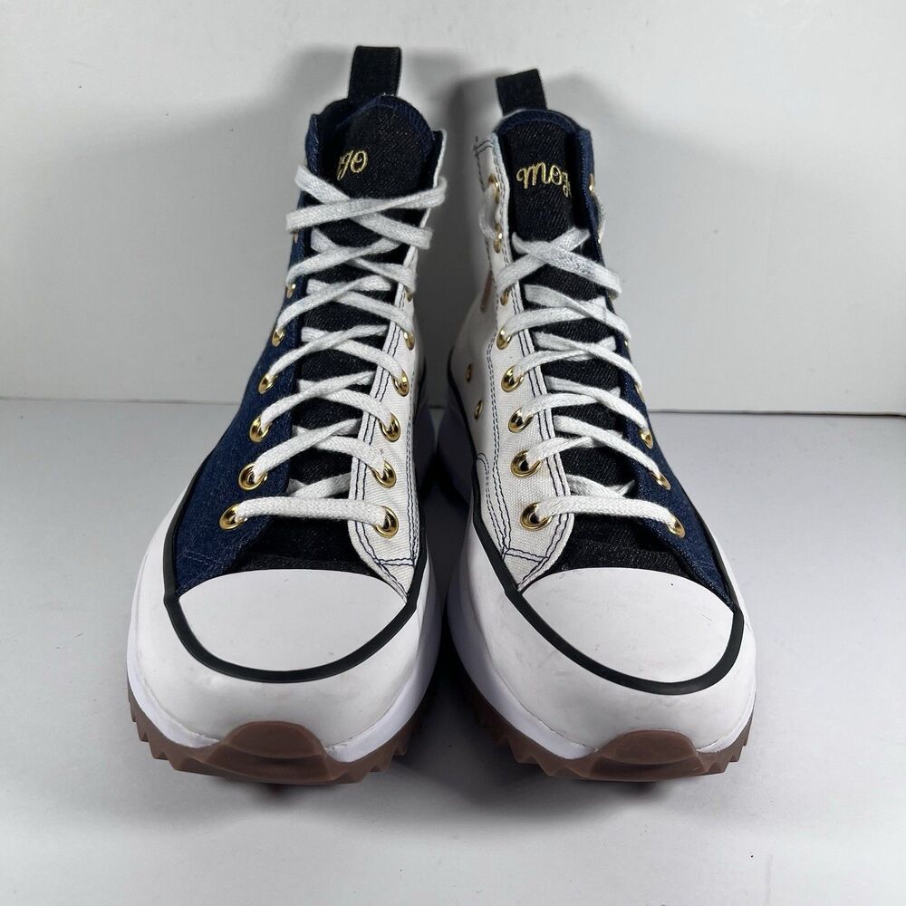 Converse by You Run Star Hike 2 Tone High Top Custom Shoes Sneakers Womens 9.5 - Picture 2 of 8